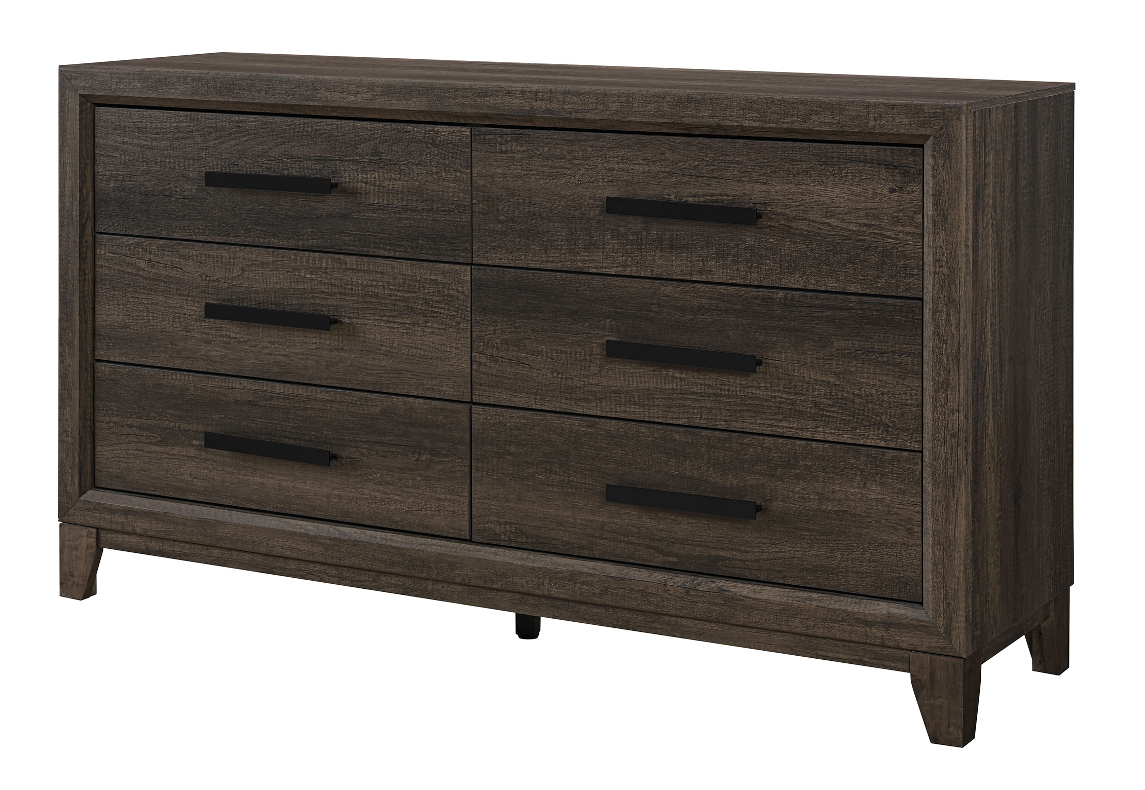 Harmony Panel Bedroom Set with LED and Marble-Patterned Headboard