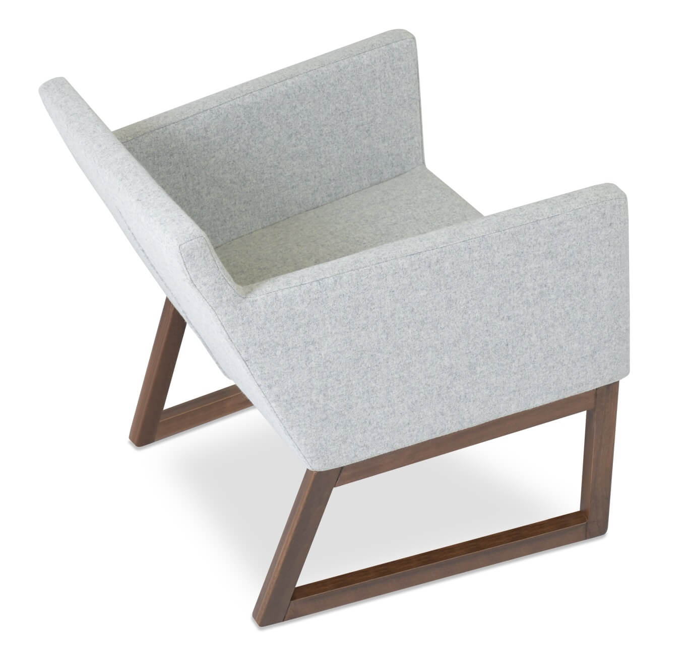Harput Leatherette Sled Wood Lounge Armchair