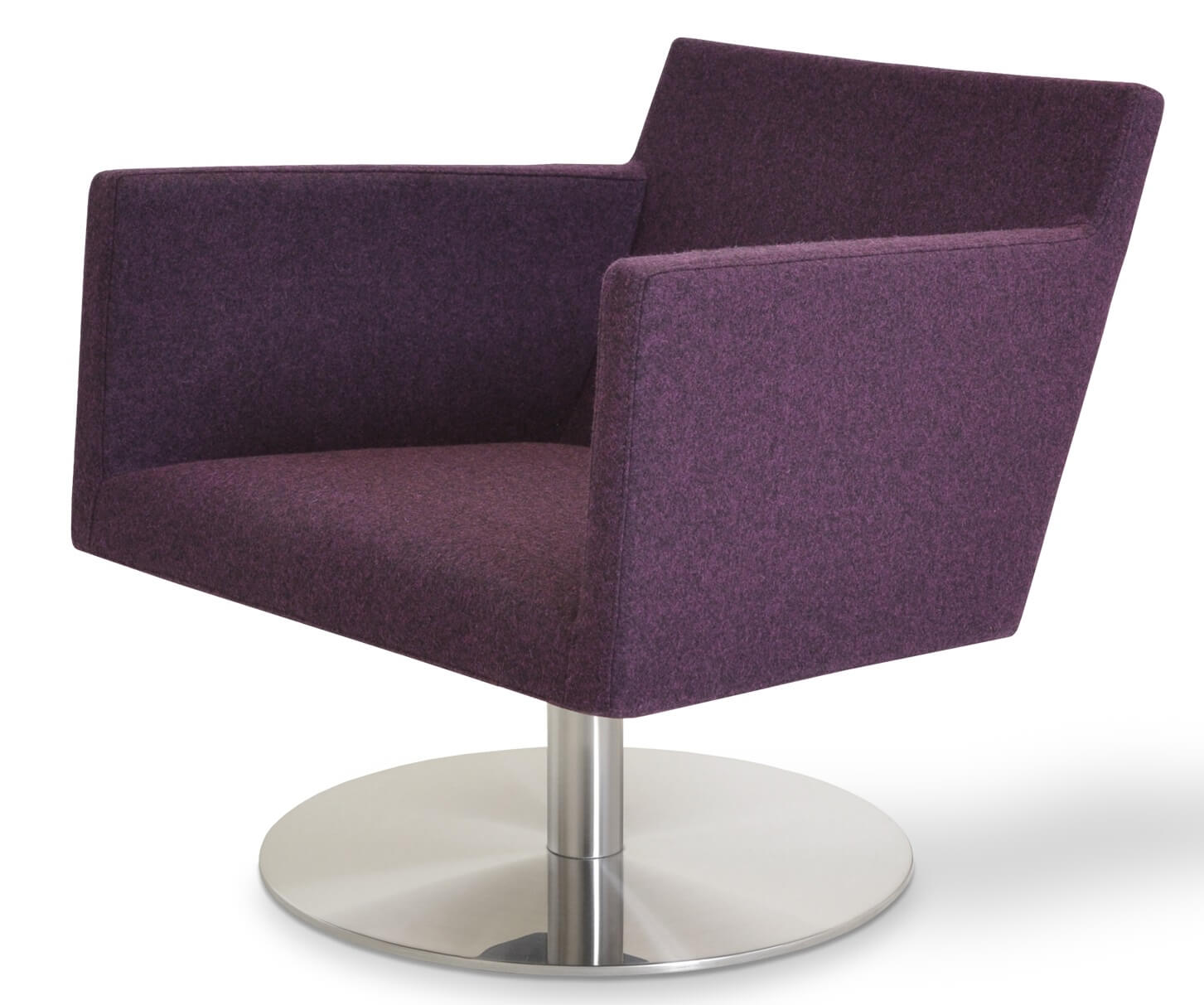 Harput Leatherette Round Swivel Lounge Armchair