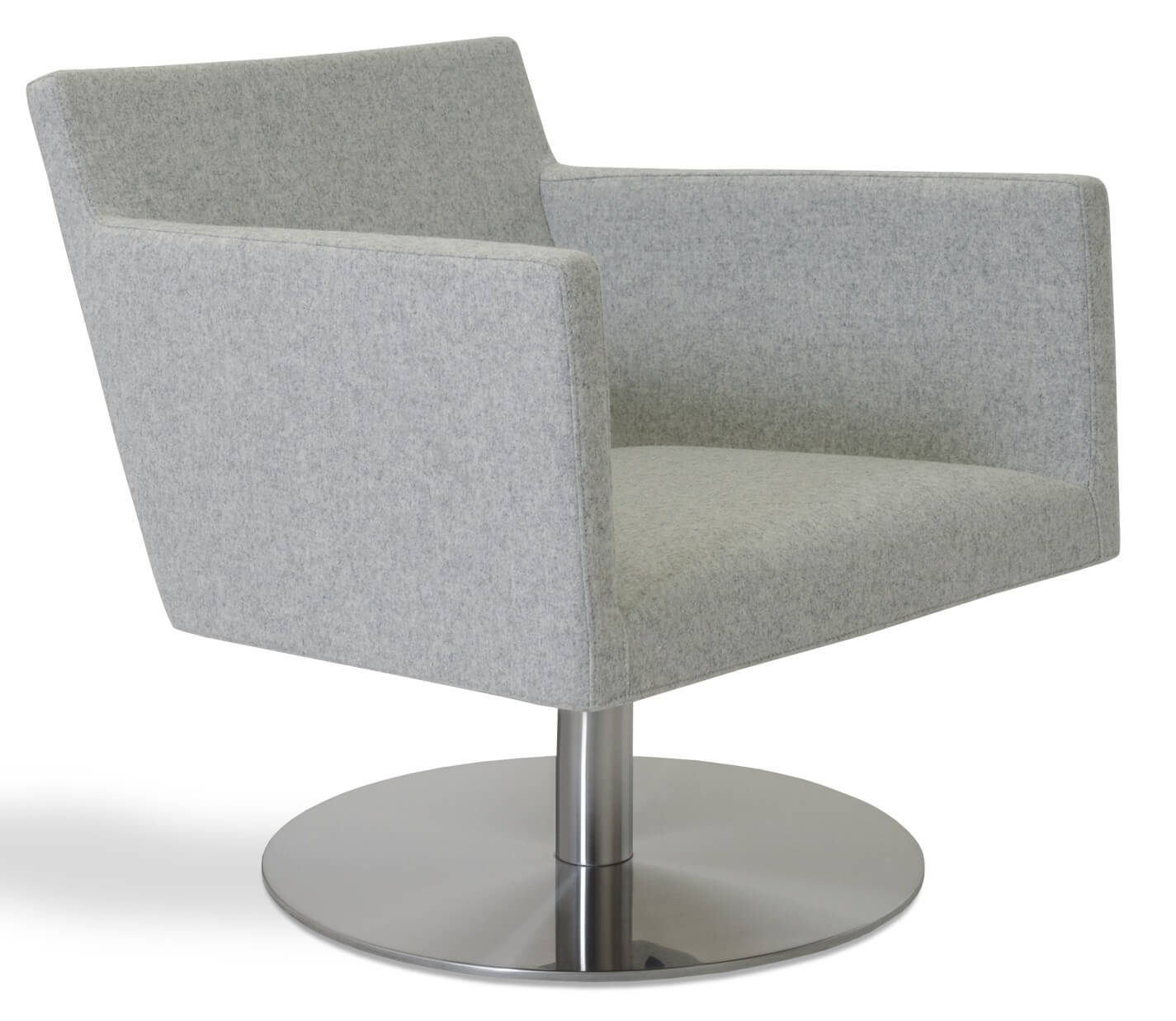 Harput Leatherette Round Swivel Lounge Armchair