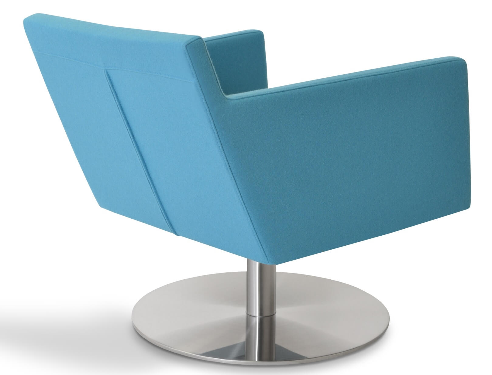 Harput Leatherette Round Swivel Lounge Armchair