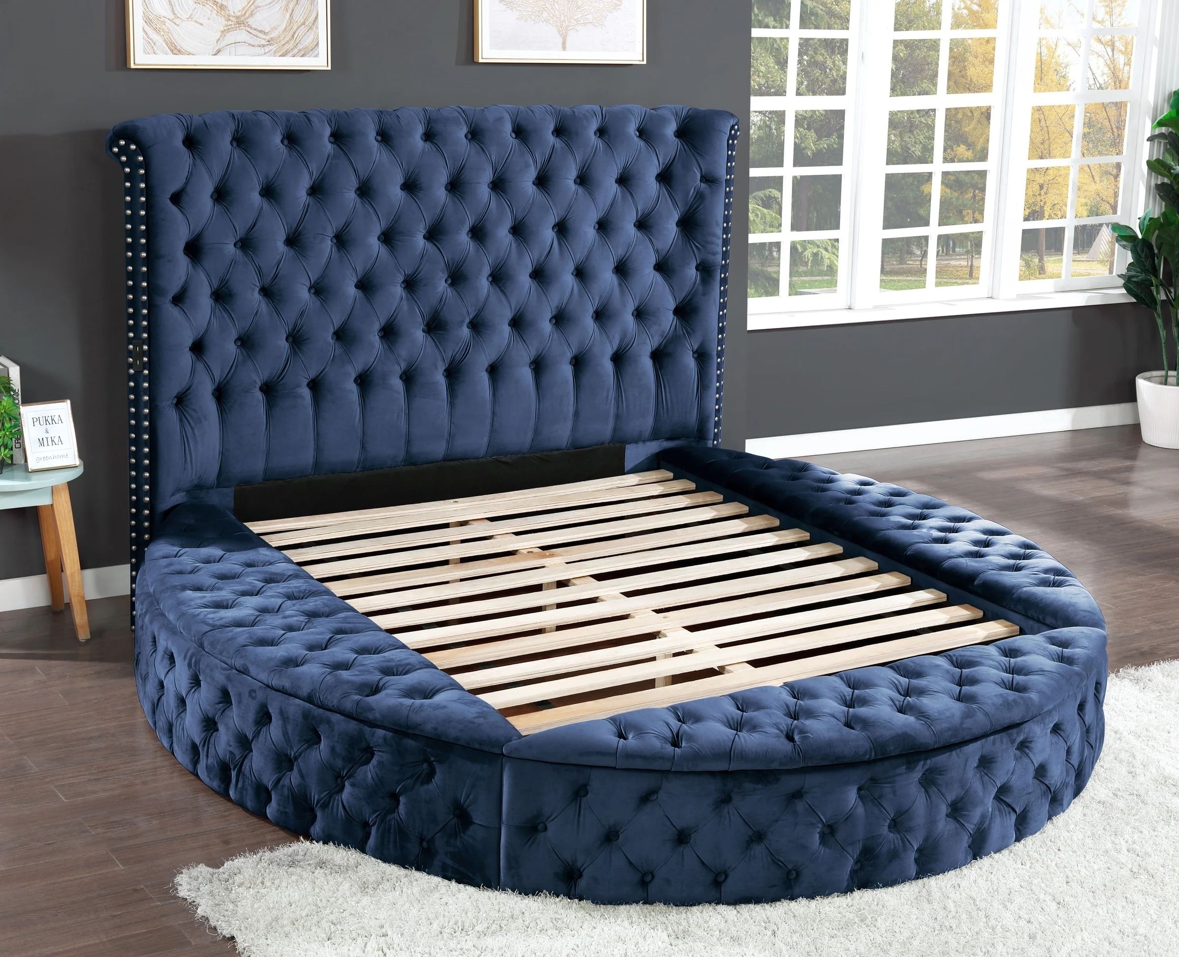 Global Pronex king 4 pc Bedroom set in Blue