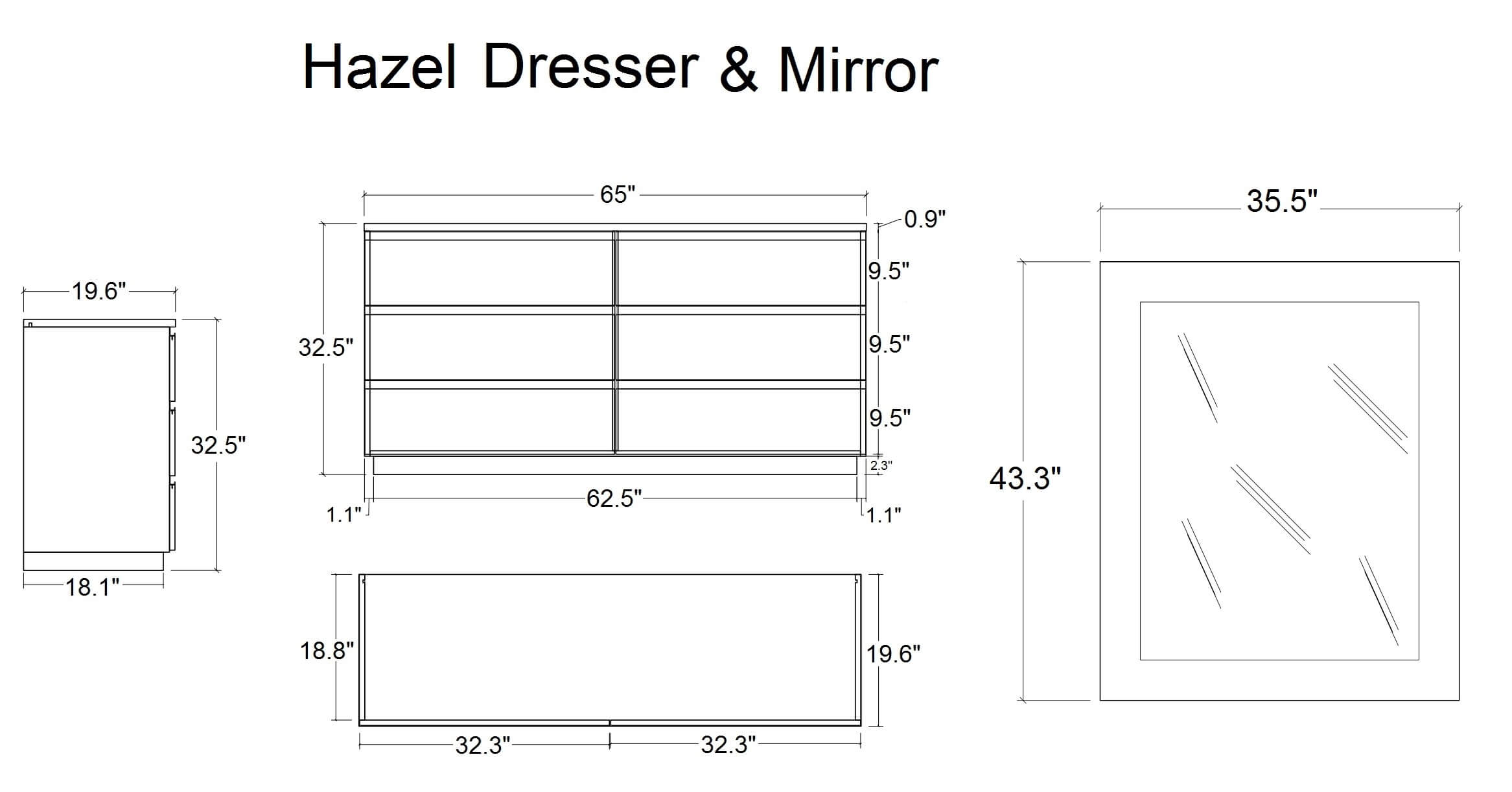 Hazel Premium Modern Mirror