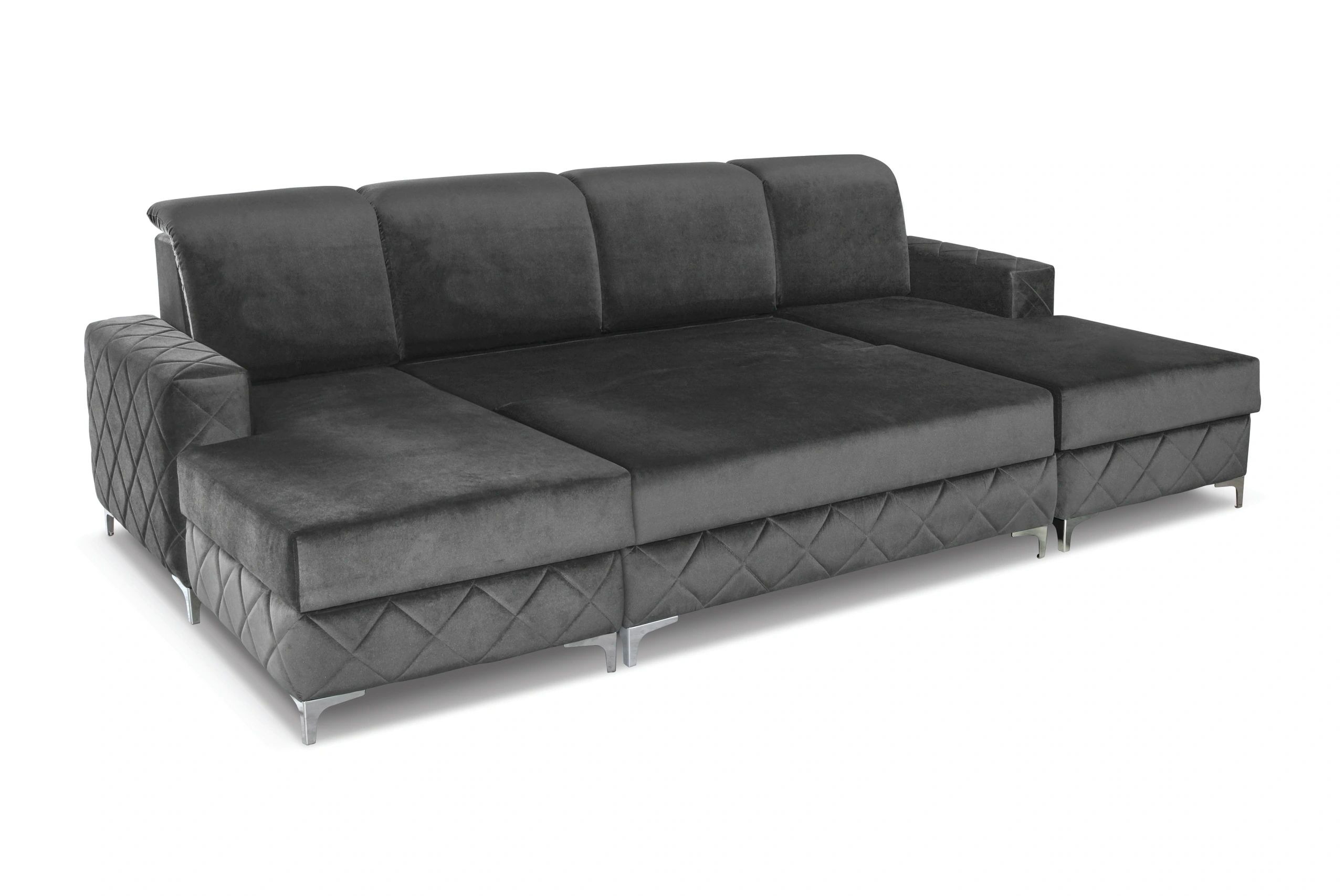 Alfredo U-Shaped Fabric Convertible Storage Sectional Sofa