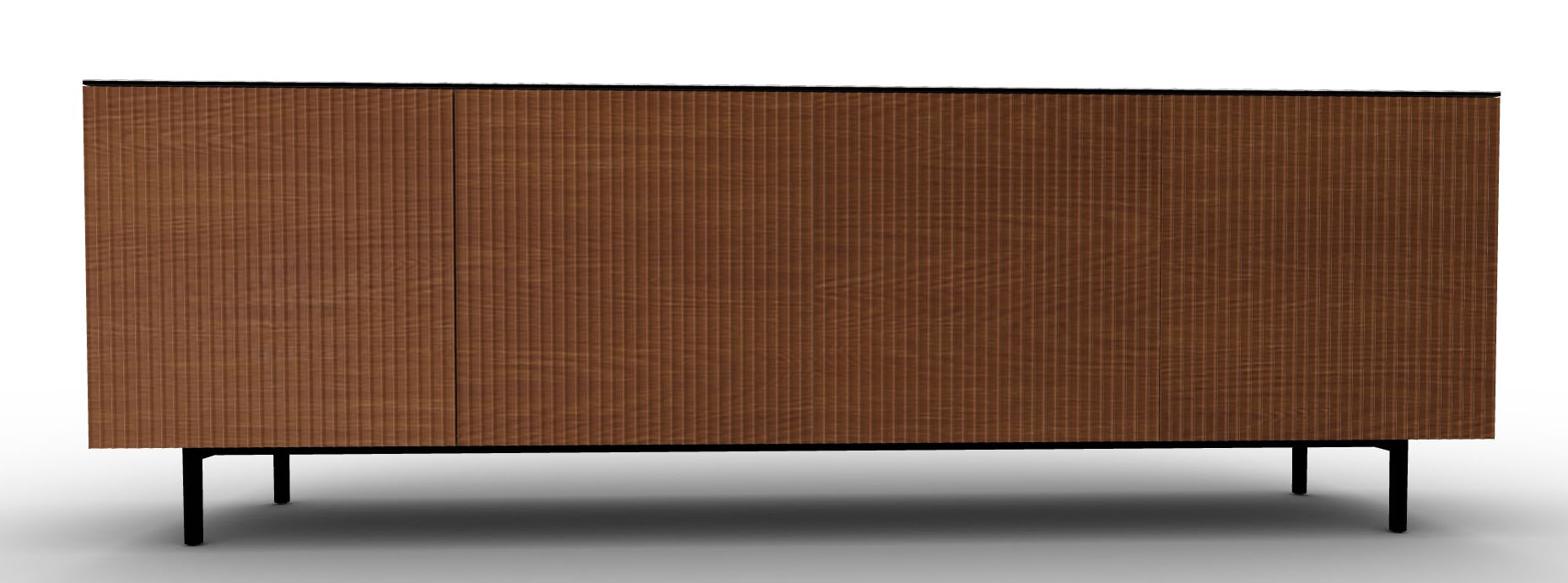 Universal Ceramic/Wood/Glass Customizable Sideboard w/4 Doors & Metal Feet