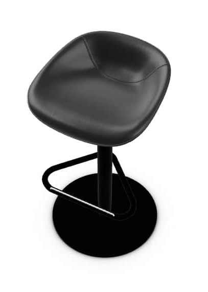 Palm Fabric/Metal Customizable Swivel Adjustable Height Stool