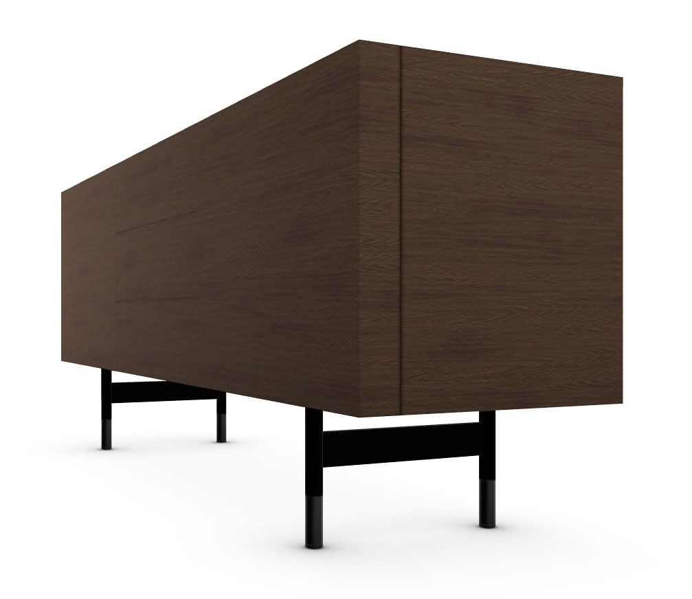 Horizon Ceramic/Wood/Metal Customizable Sideboard w/2 Doors & 3 Drawers & Metal Feet