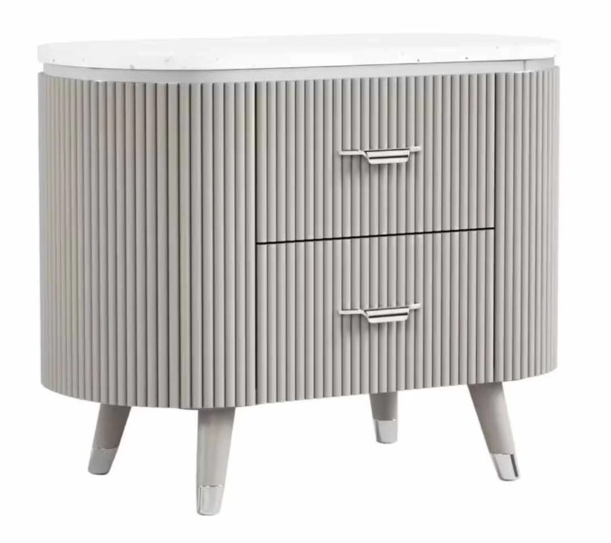 Aldridge Light Gray Nightstand