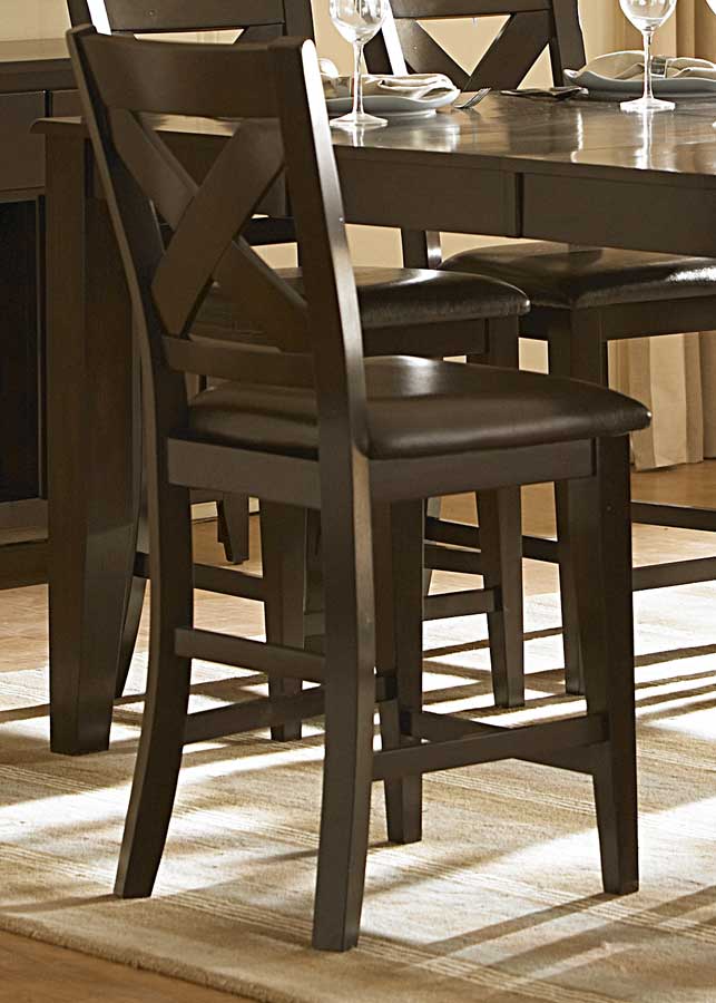 Crown Point Transitional Vinyl/Wood Counter Dining Chair by Homelegance