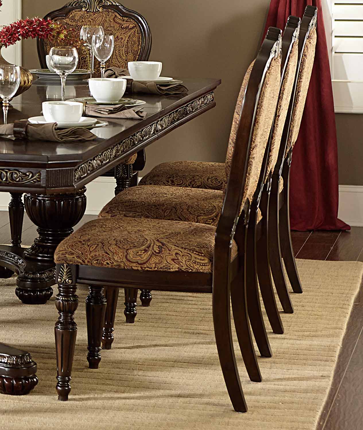 Russian Hill Classic Fabric/Wood Dining Chair by Homelegance