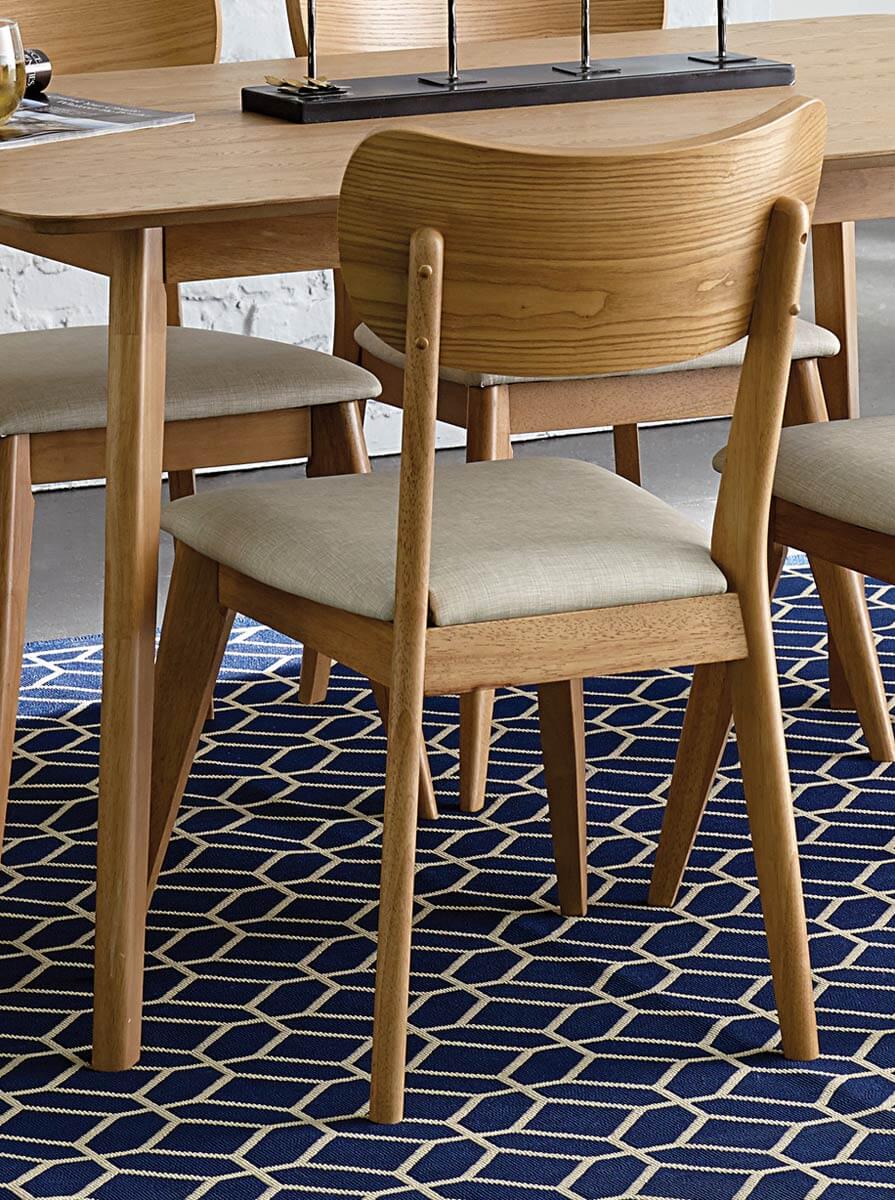 Anika Mid-Century Vinyl/Wood/Wood Veneer Dining Chair by Homelegance