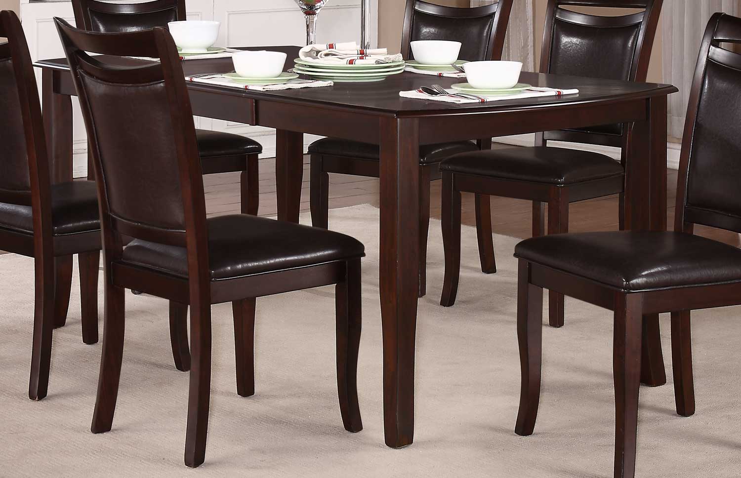 Maeve Classic	Rectangular Wood Extendable Dining Table by Homelegance