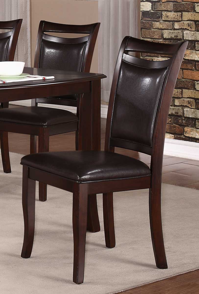 Maeve Transitional Vinyl/Wood Dining Chair by Homelegance
