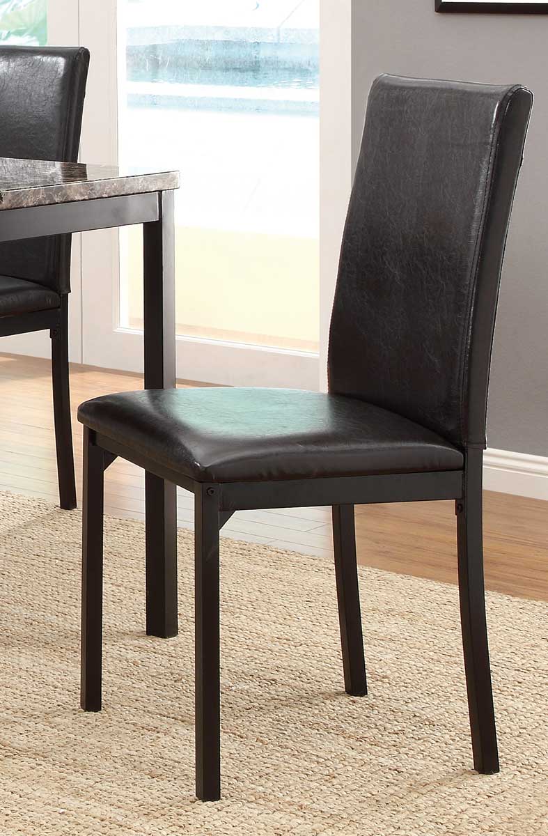Tempe Transitional Vinyl/Iron Dining Chair by Homelegance