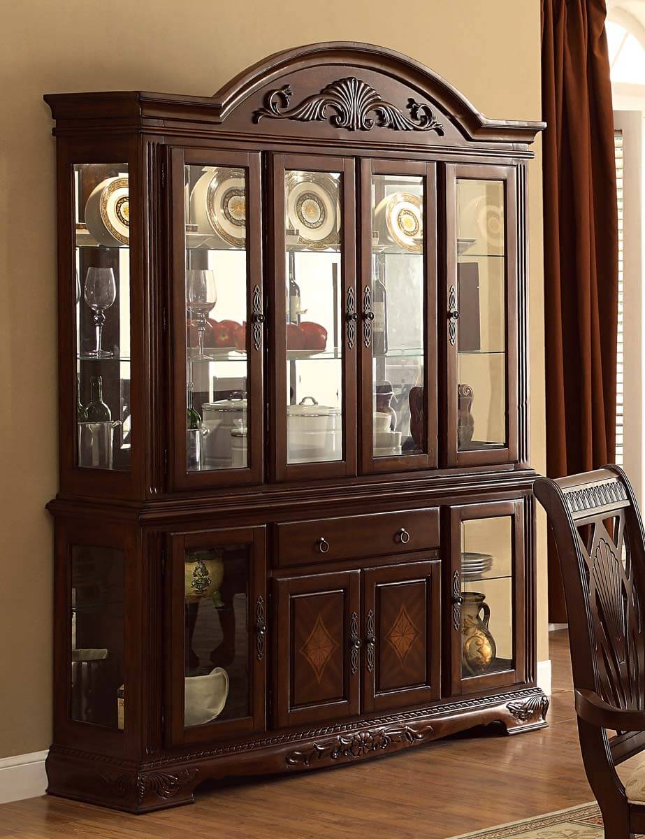 Norwich Leg Classic Glass/Wood China Cabinet by Homelegance