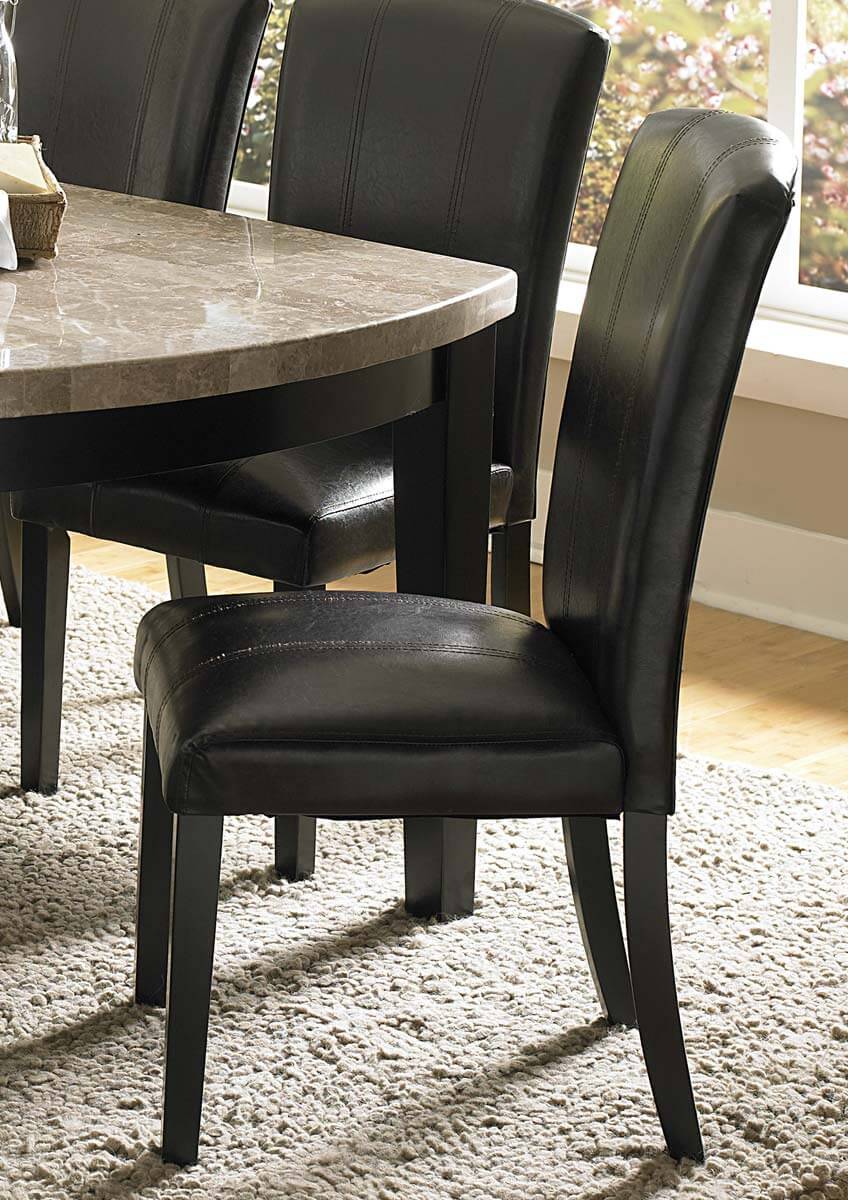 Cristo Classic Vinyl/Wood Dining Chair by Homelegance