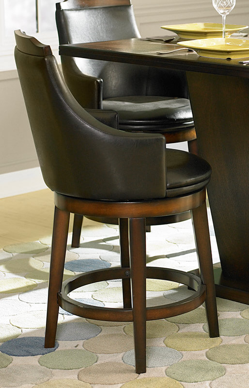 Bayshore Transitional Vinyl/Wood Counter Dining Chair by Homelegance