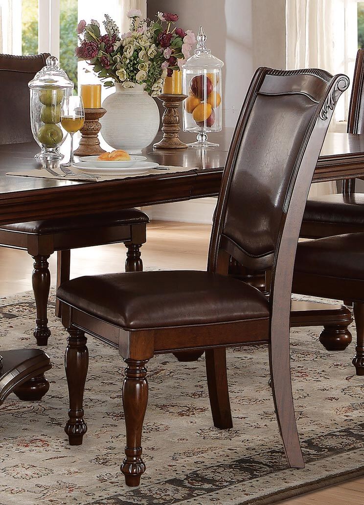 Lordsburg Classic Faux Leather/Wood Dining Chair by Homelegance