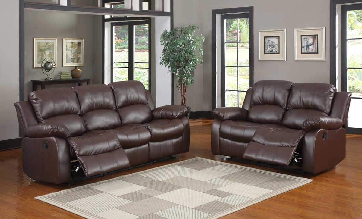 Cranley Bonded Leather Living Room Set - Thumbnail 3