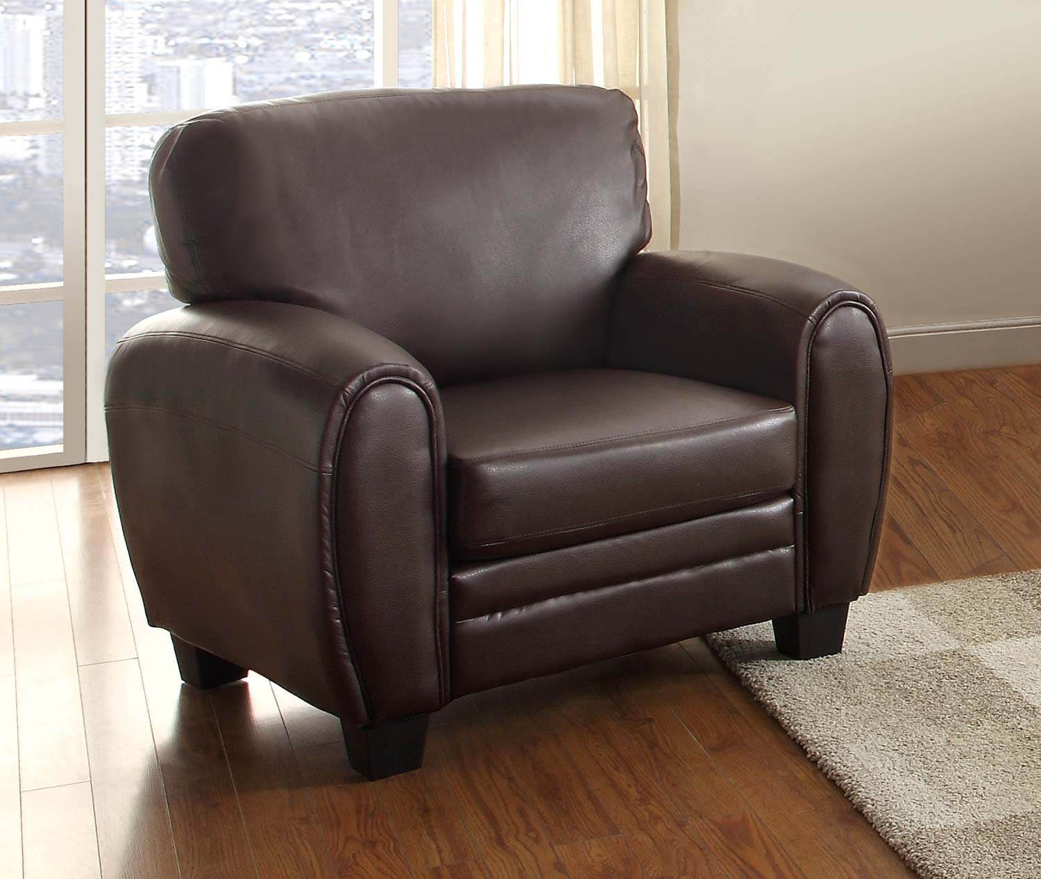 Rubin Bonded Leather Living Room Set by Homelegance