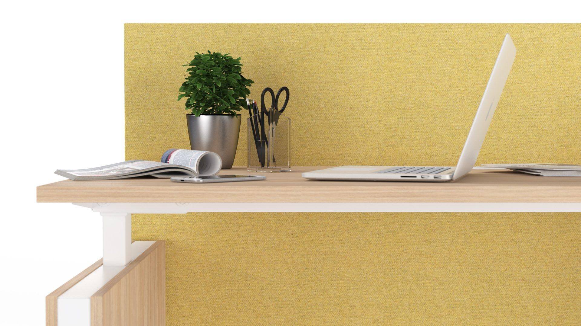 Motion 70.8" Electric Adjustable Office Desk w/2 Level Columns and Panel Legs