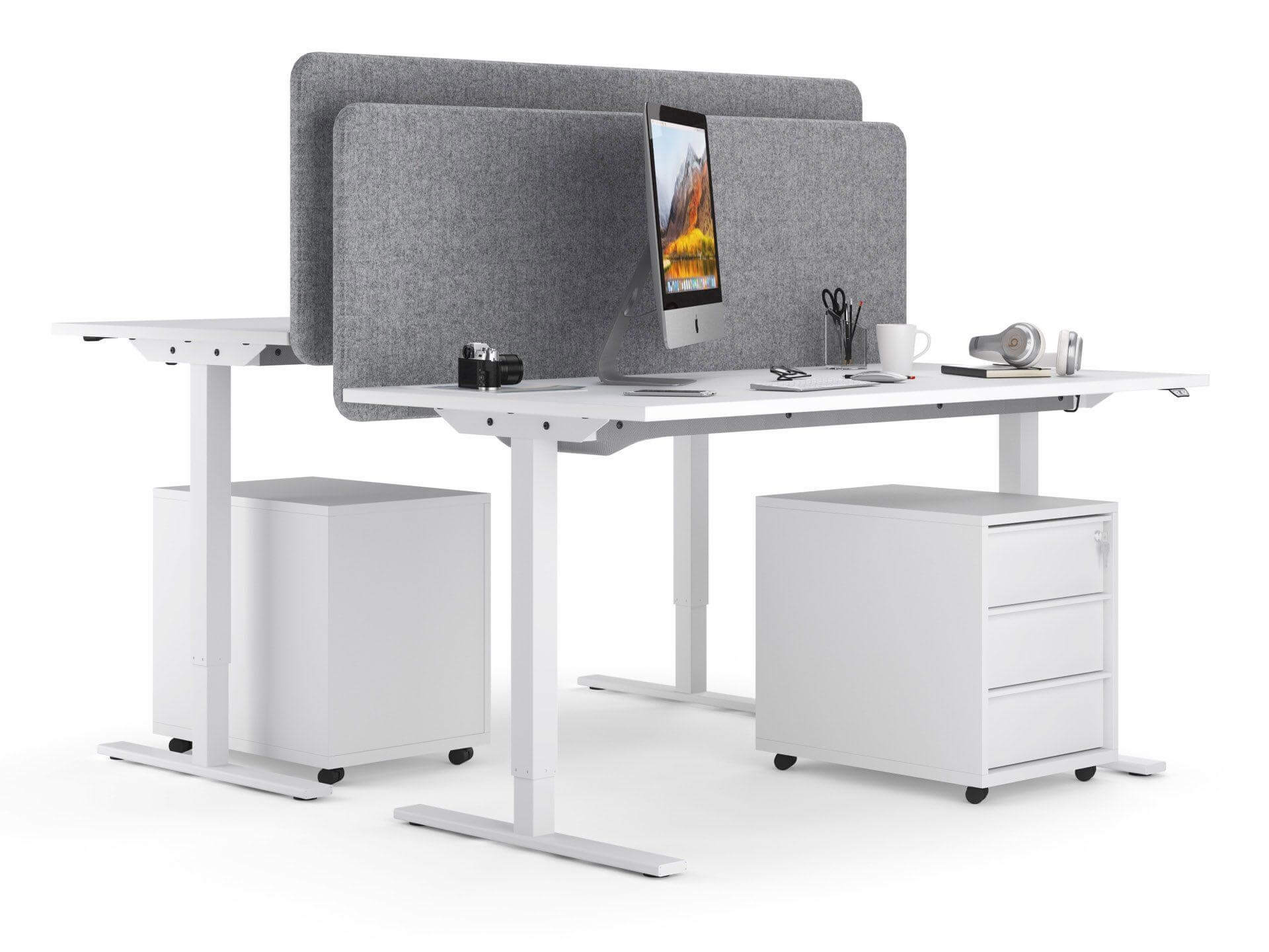 One H 55.1" Manual Height Adjustable Office Desk w/Grommet