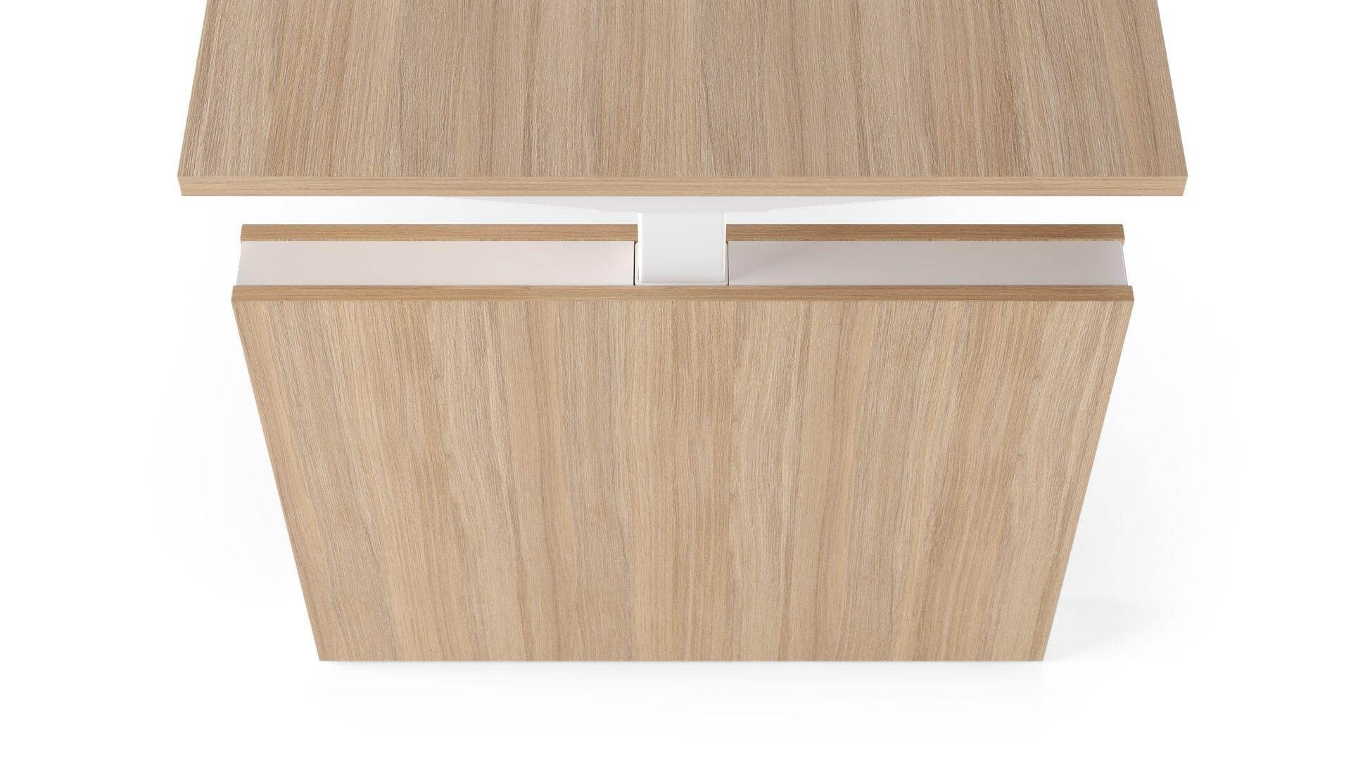 Motion 55.1" Electric Adjustable Office Desk w/2 Level Columns and Panel Legs