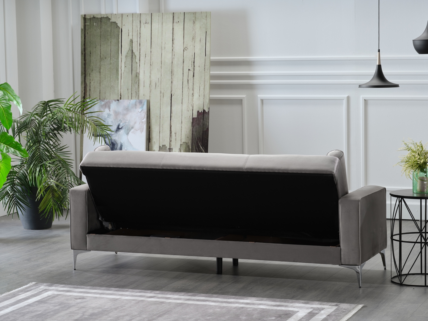 Hemera Fabric Storage Sleeper Living Room Set