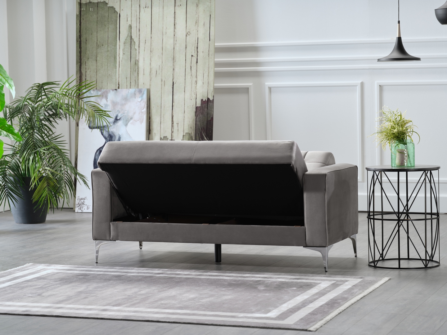 Hemera Fabric Storage Sleeper Living Room Set