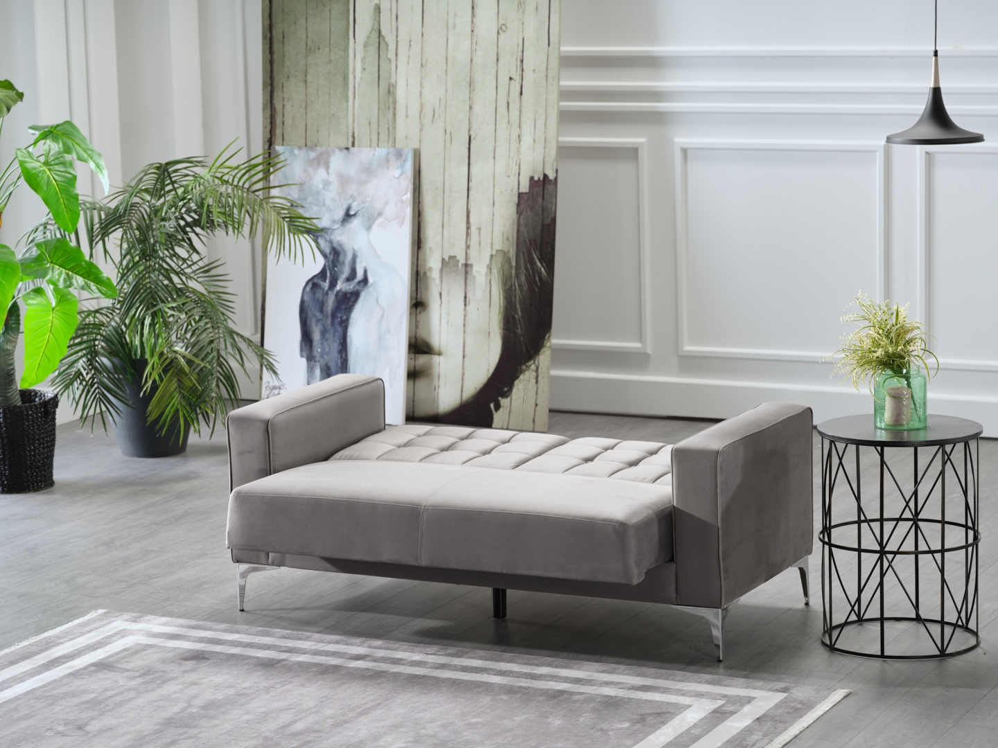 Hemera Fabric Storage Sleeper Living Room Set