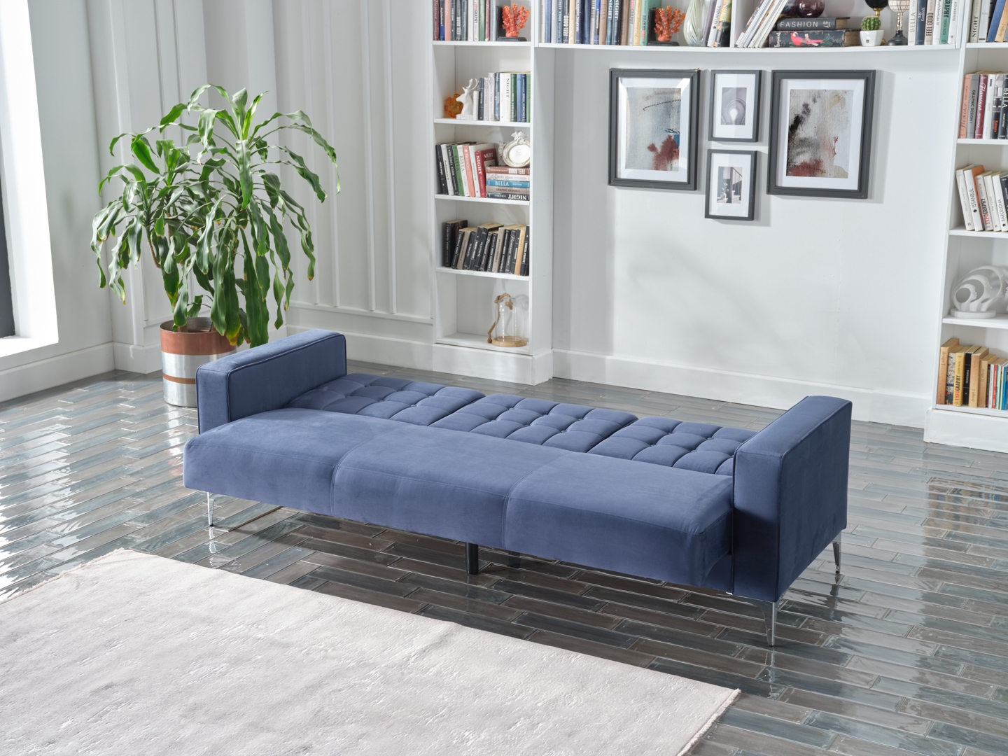 Hemera Fabric Storage Sleeper Sofabed