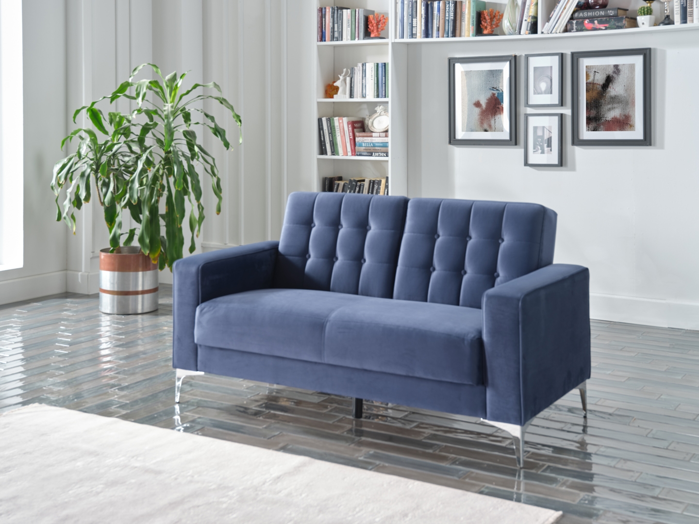 Hemera Fabric Storage Sleeper Loveseat