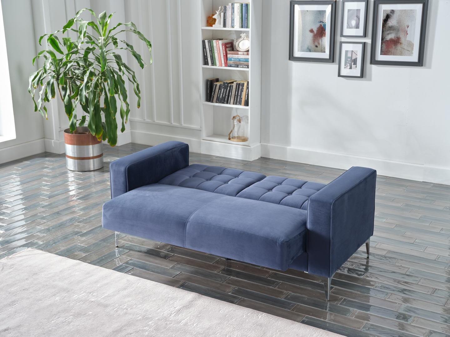 Hemera Fabric Storage Sleeper Loveseat