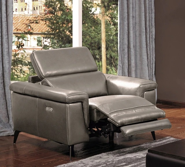 Hendrix Thick Top Grain Leather Match Recliner Armchair
