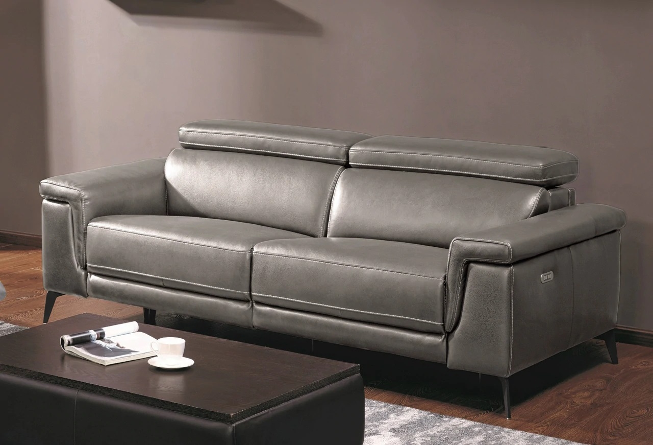 Hendrix Thick Top Grain Leather Match Recliner Sofa