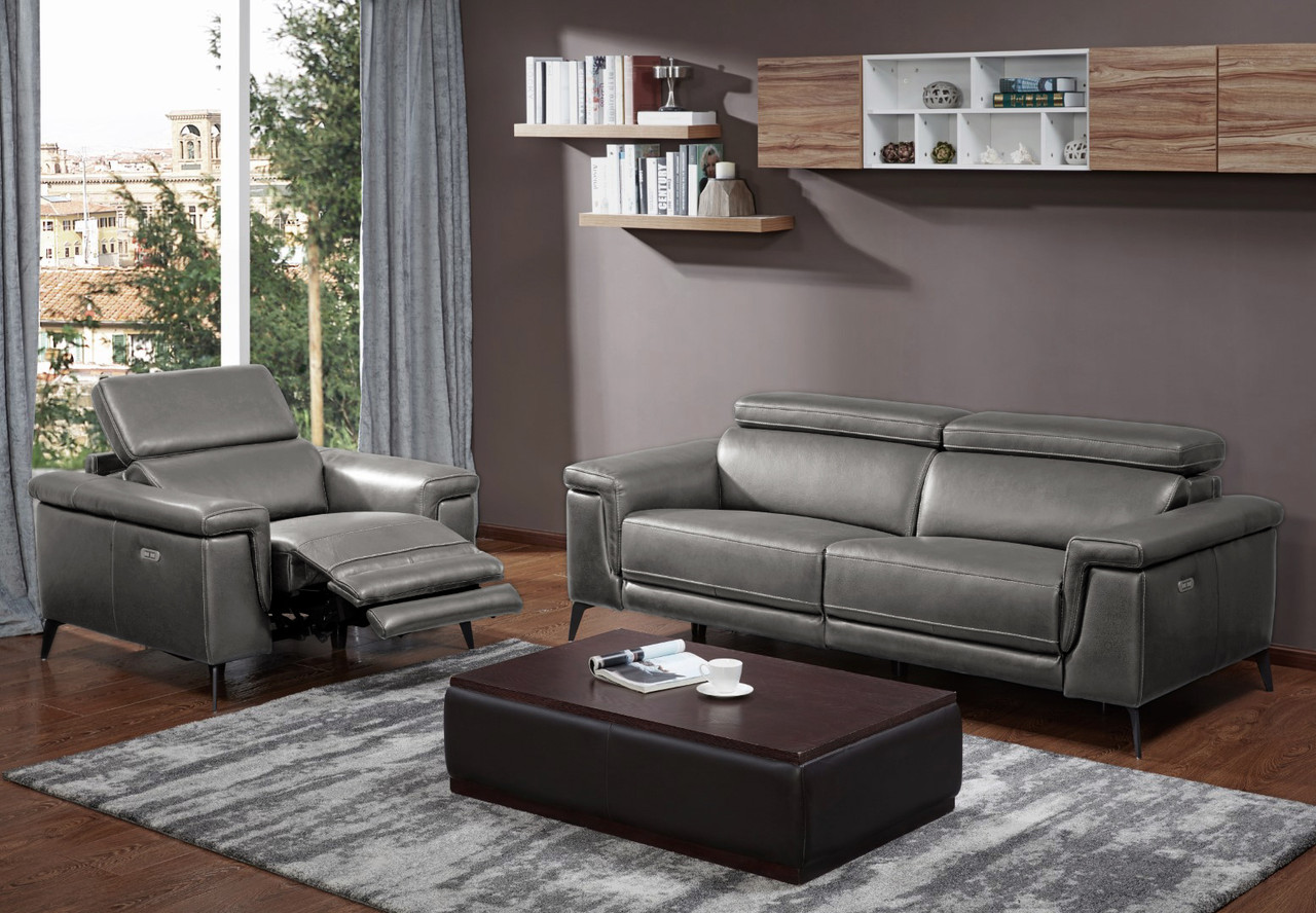 Hendrix Thick Top Grain Leather Match Recliner Armchair