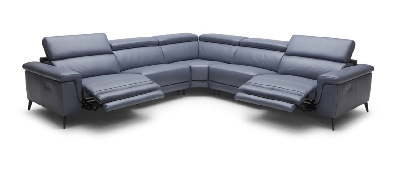 Hendrix Thick Top Grain Leather Match Reclining Sectional