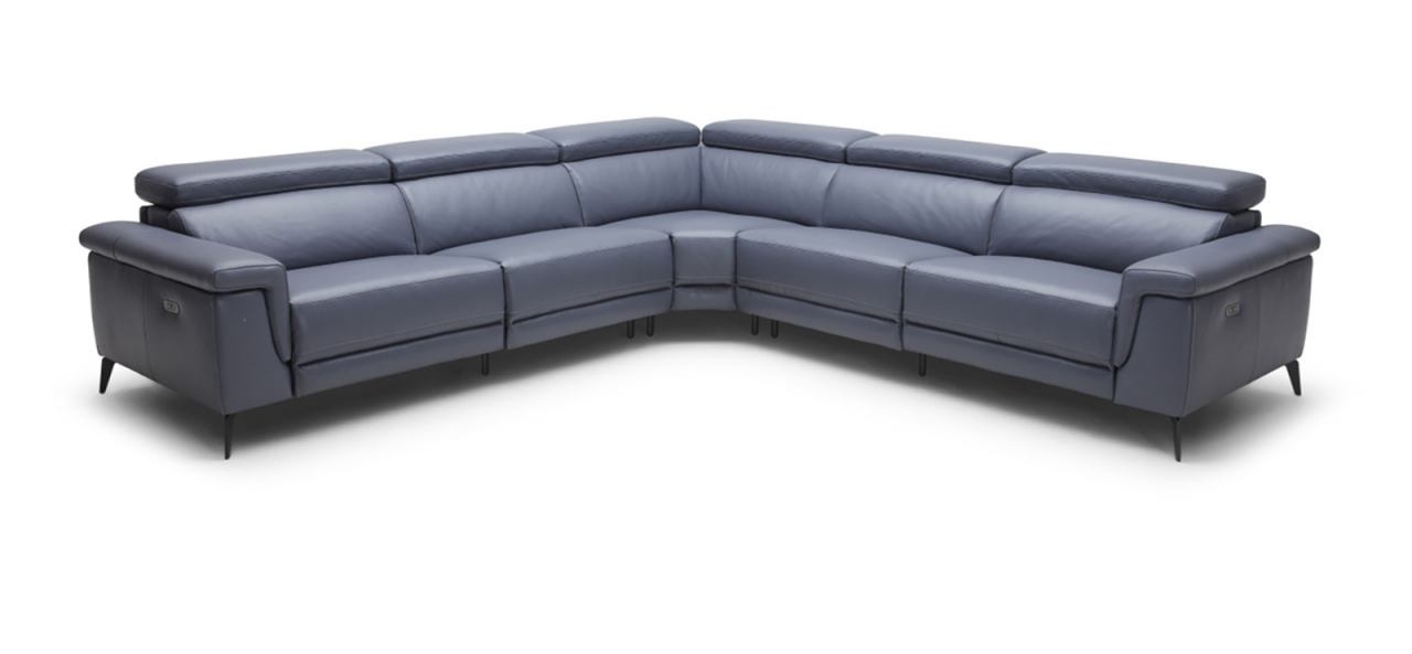 Hendrix Thick Top Grain Leather Match Reclining Sectional