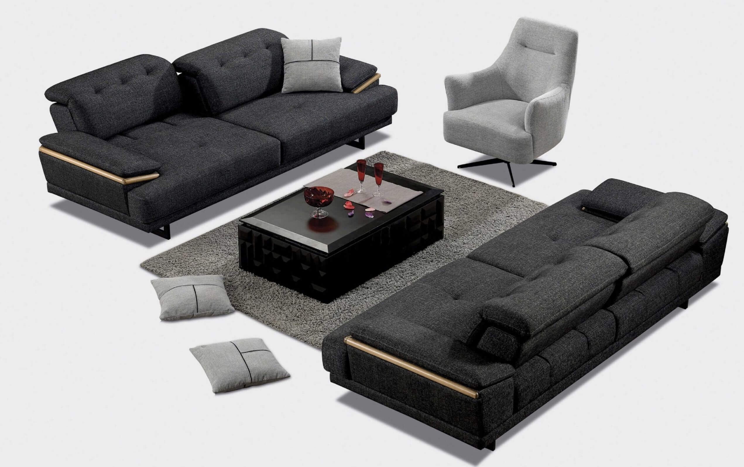 Hera Fabric Living Room Set