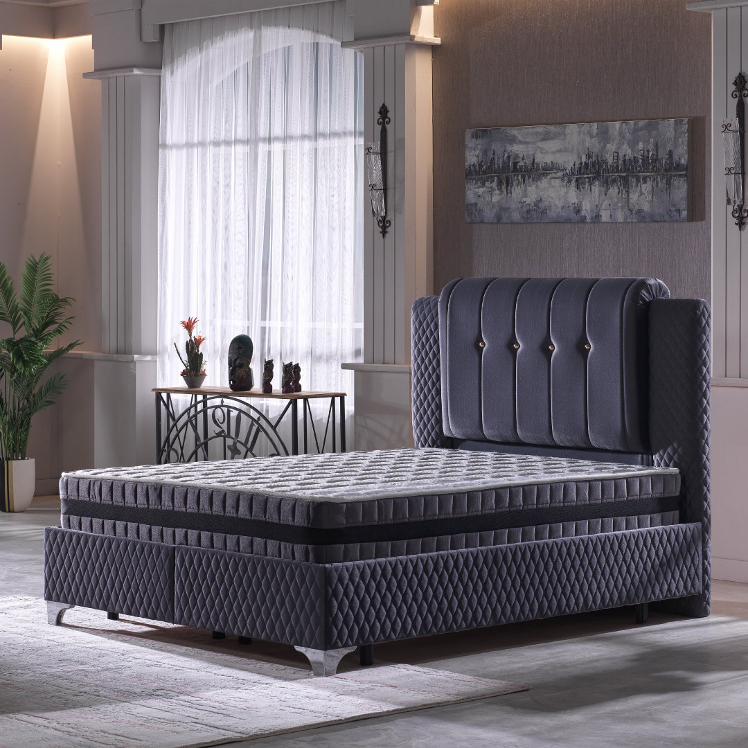 Hero Upholstered Panel Bed, Queen Size