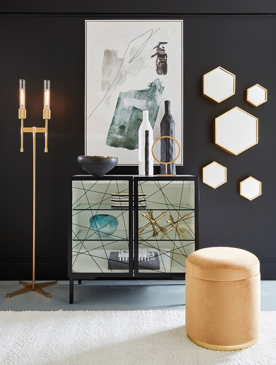 Hexagonal Mirrors (Set of 5)