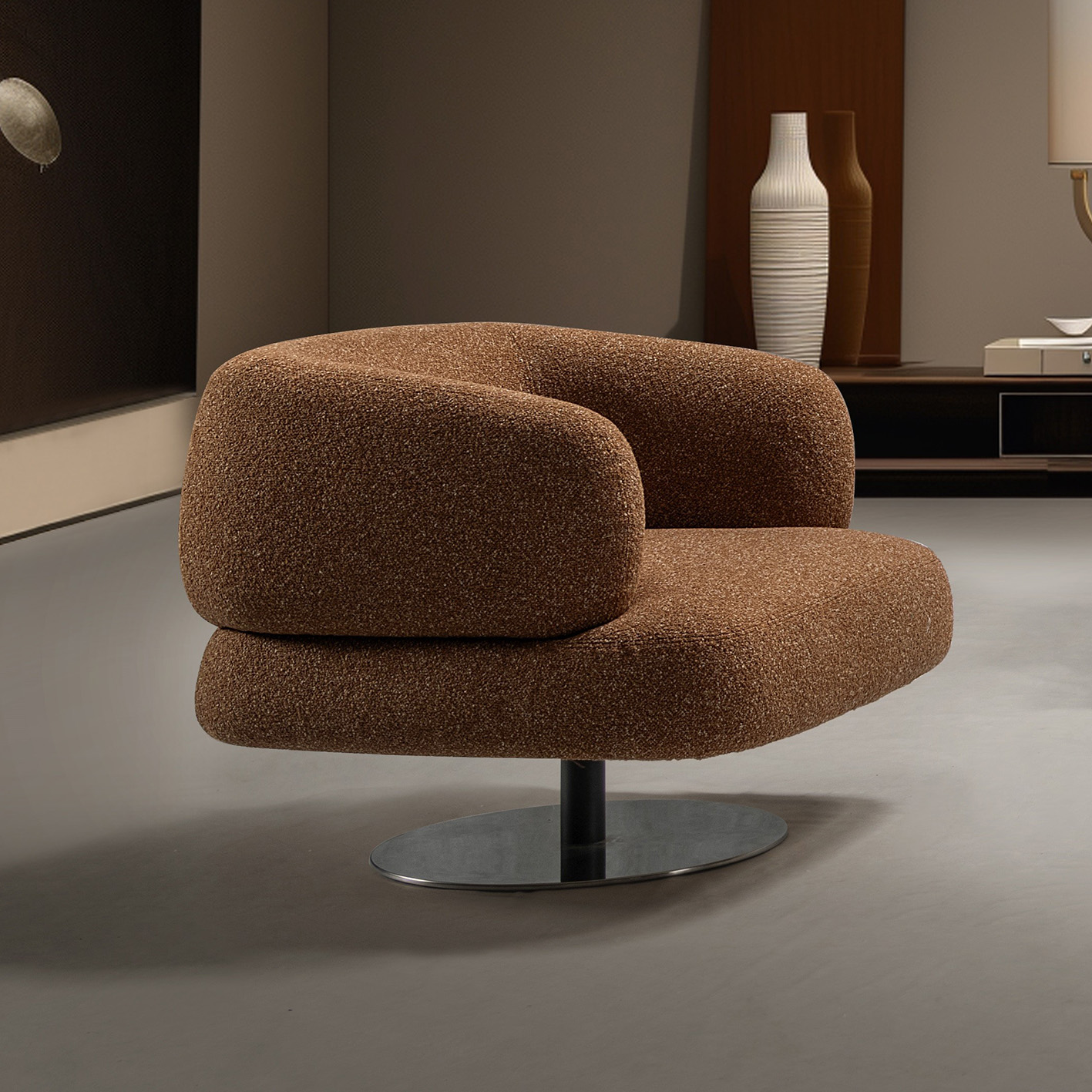 HF5011 Fabric Swivel Accent Chair