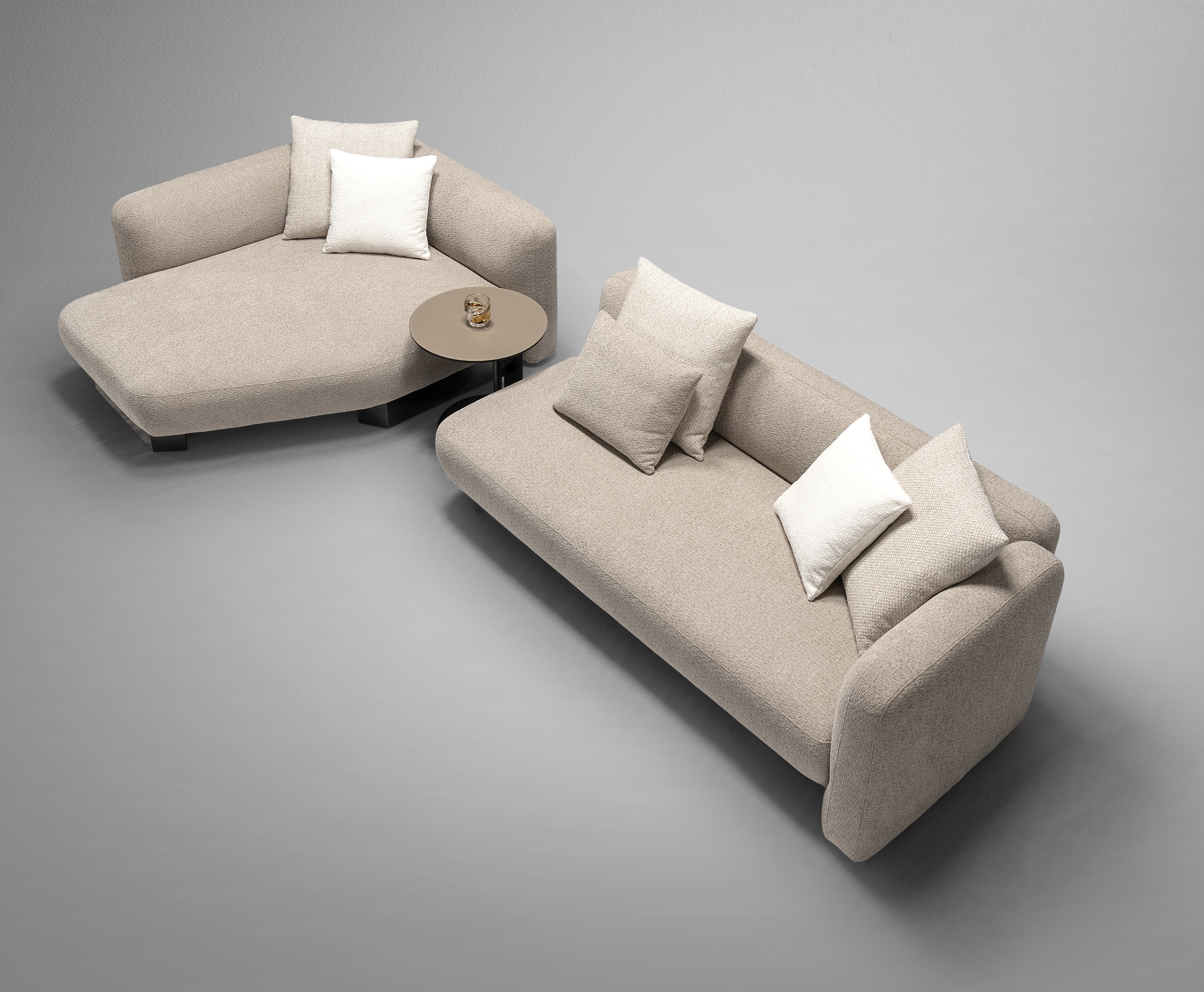 HF5516 Modern Fabric Sofa in Beige