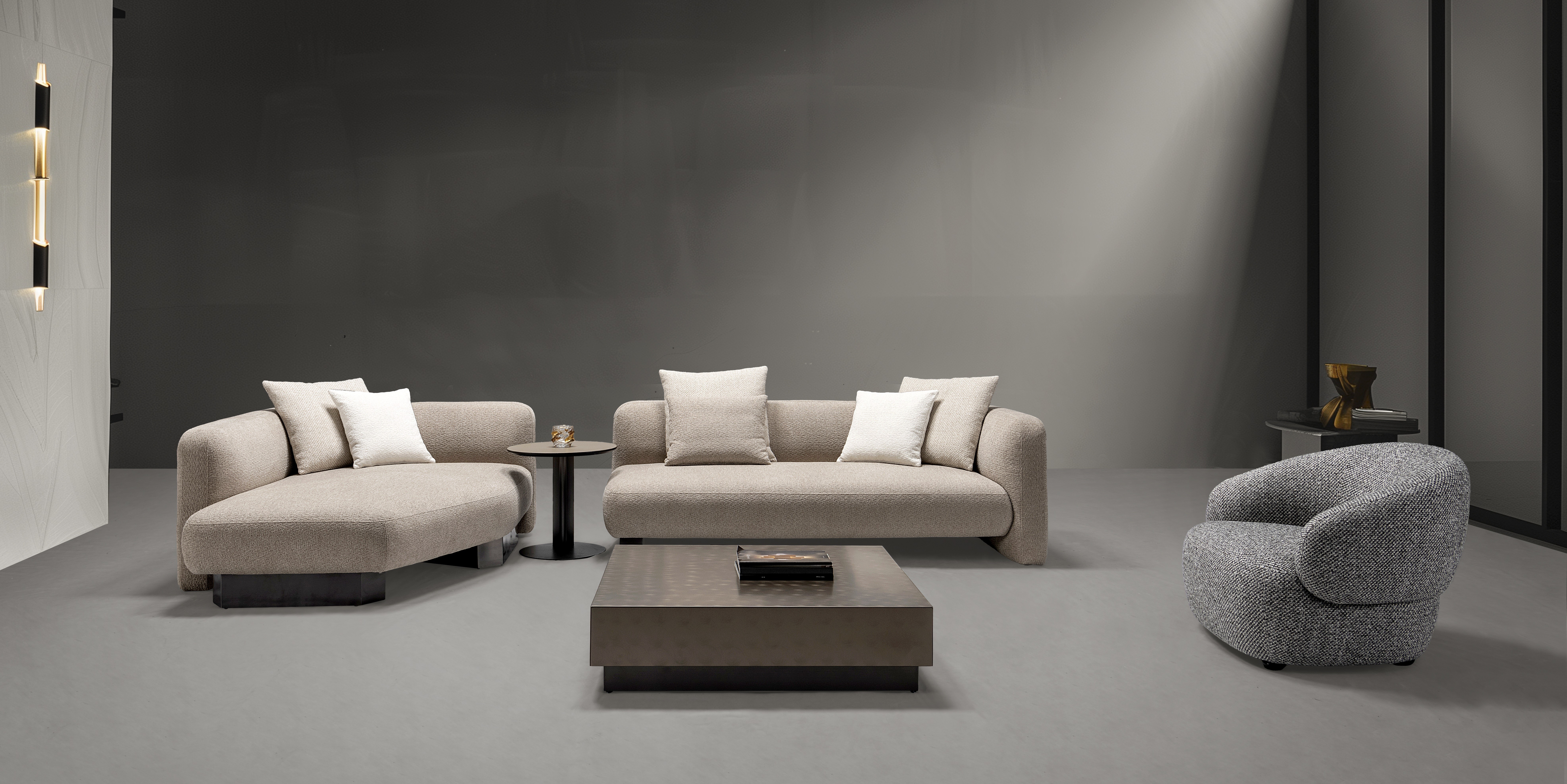 HF5516 Modern Fabric Sofa 