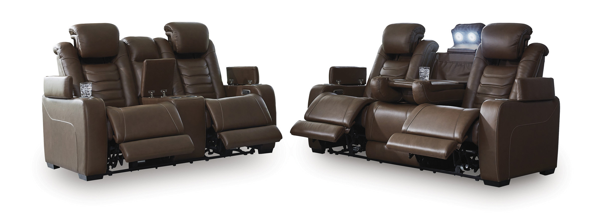 High Impact Leather/PVC Power Reclining Living Room Set