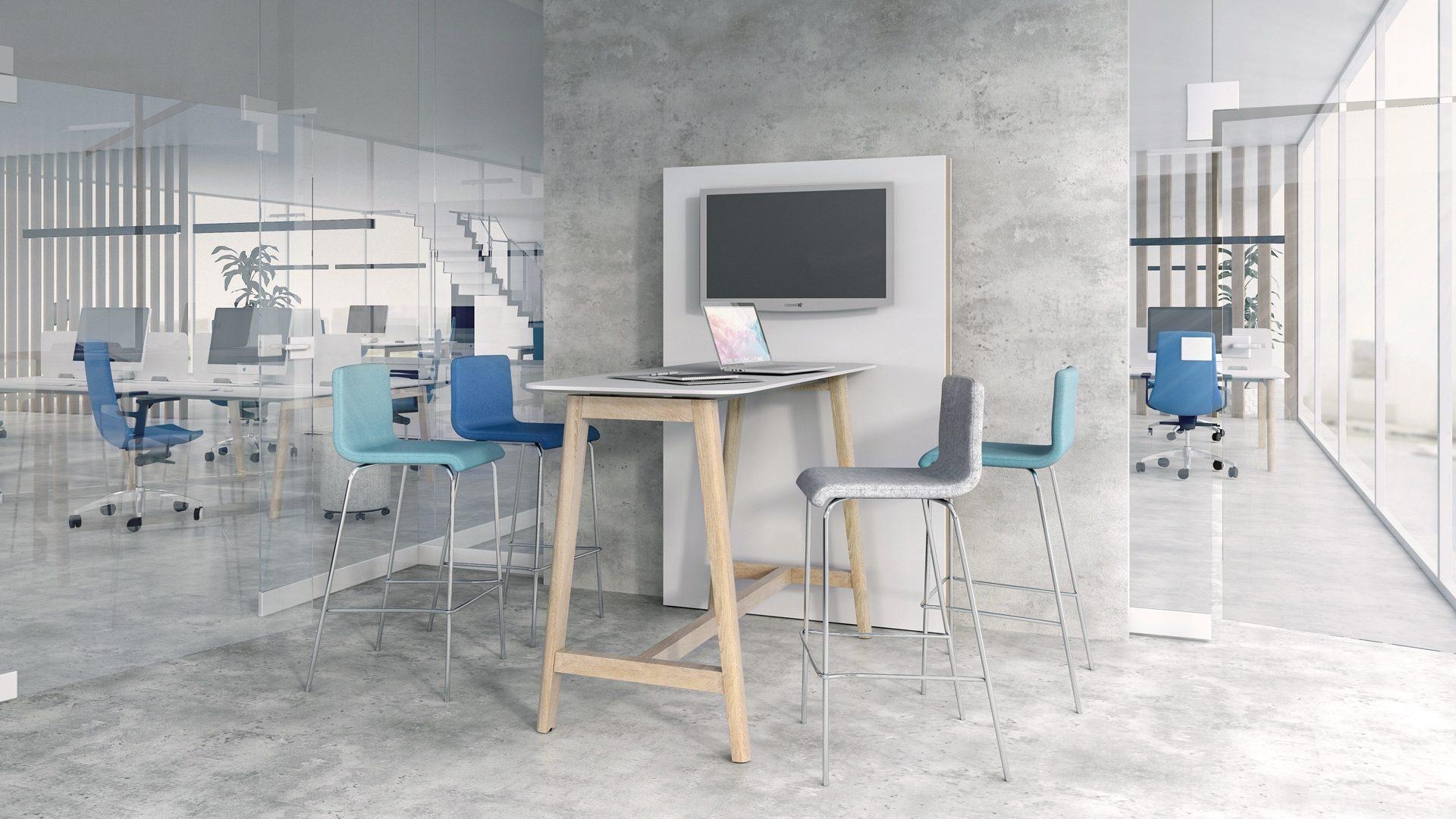 Moon High Chair w/Chromed Steel 4-Leg Frame