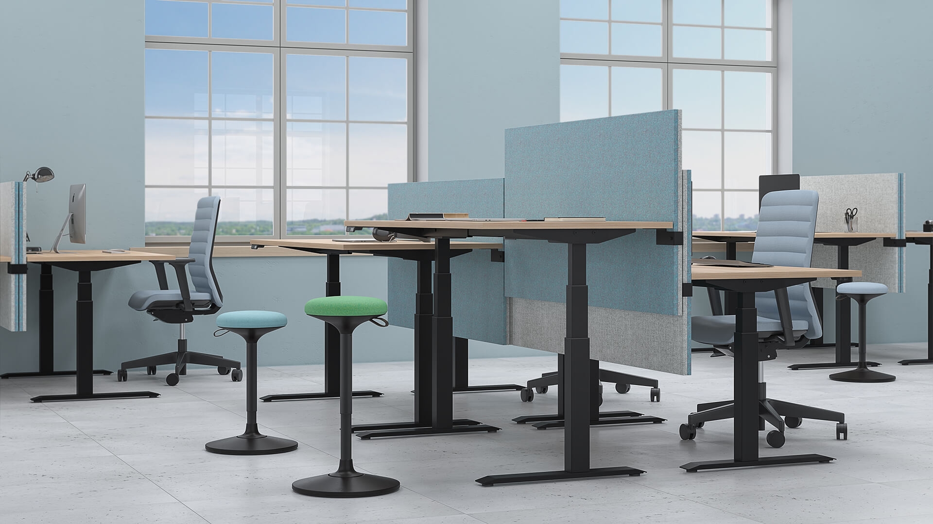 Wobby Home/Office Adjustable Pivoting Stool