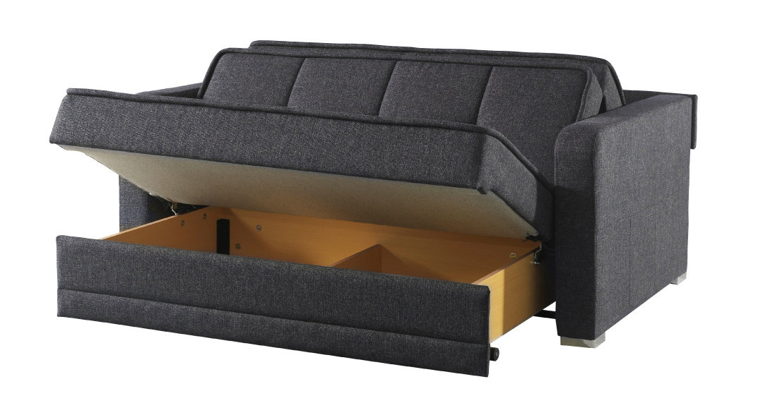 Hilside Upholstered Pull-Out Queen Size Storage Sleeper