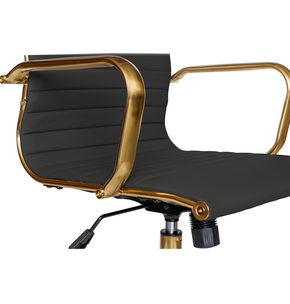 Hairs Leatherette Office Chair