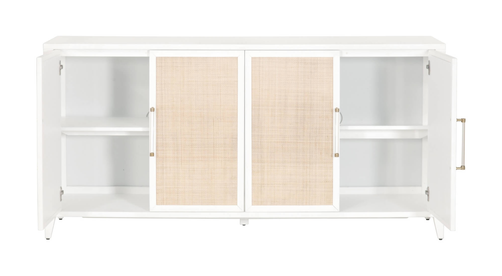 Holland Wood/Rattan Media Sideboard w/4 Doors